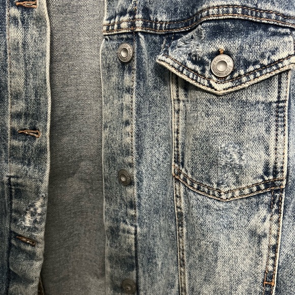 Free peoplele oversized denim jacketed - Picture 4 of 6